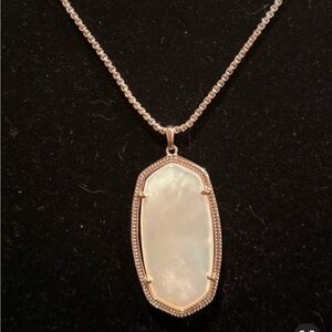 Kendra Scott Rose Gold Necklace with Mother of Pearl